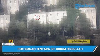 Detik-detik Tentara IDF Dibom Hizbullah saat Kumpul di Barak Lebanon, Roket Kecoh Meliuk-liuk