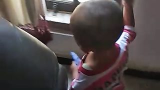 Tiga bocil main bersama