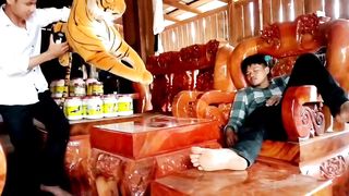 "Prank with Dog & Fake Tiger vs. Dog and Human Prank Video"