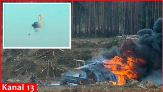 Russian helicopter falls down in pieces