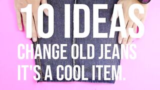 10 interesting jeans hacks | Make a purse out of an old pair of jeans | Crafts and hacks using old jeans.