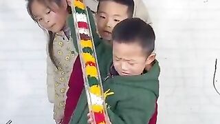 Family making fun fun with the kids and girls