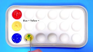 Makes 15 colors from 3 primary colors