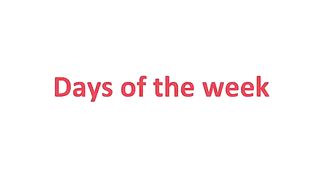 days of the weak