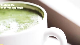 Bien fait du thé Matcha.