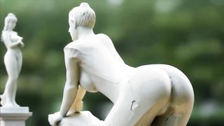 Art Beautiful Plaster Statue in Greece