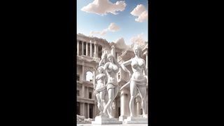 Art beautiful statues in Greece