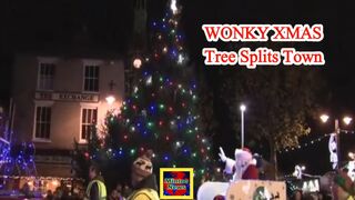 Cambridgeshire town split over 'wonky' Christmas tree