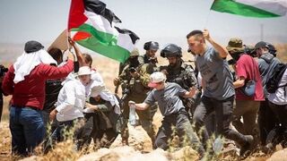 Palestinians Protesting Jewish Settlements Clash with Israeli Forces in West Bank