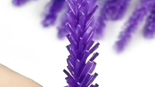 Cara membuat bunga lavender Dari sedotan
