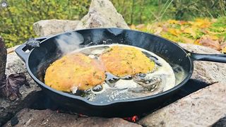 A Giant Chicken Parm Sandwich, only a few people can eat the whole thing. ASMR Outdoor Cooking.