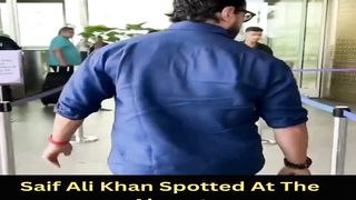 Saif Ali Khan Spotted At The Airport #saifalilkhan #shorts #short #trending #viral #bollywood #shortvideo