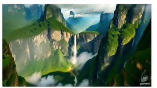 Relaxation with the sound of the waterfall