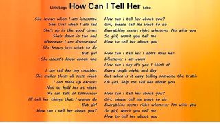 00 Lobo - How can I tell her - LIRIK
