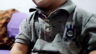 A child who loves hearing his own voice