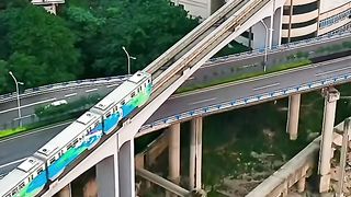 Sky view of metro rail