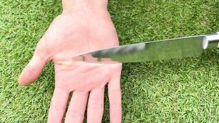 Sharpen a KNIFE in 10 seconds with a Compact Disk ! This man is a Genius!