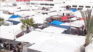 The daily life in the camps of displaced Palestinians in Gaza