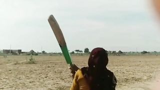The girl showed her class in cricket