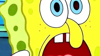 Spongebob is being chased by a strange creature!!!