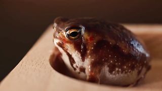 Cute african bullfrog