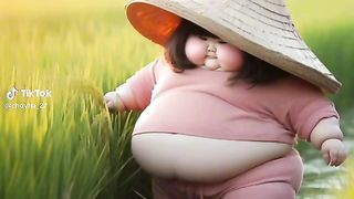 Anak kecil lagi di sawah..tahan senyum