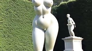 Art beautiful plaster stone status 3