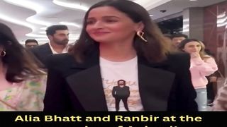 Alia Bhatt and Ranbir at the screening of Animal! #ranbirkapoor #short #youtubeshort #shorts #trending #viral #shortvideo