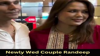 Newly Wed Couple Randeep And Lin Laishram Spotted At The Airport #randeephooda #shorts #short #trending #viral #bollywood #shortvideo
