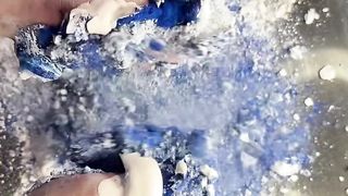 Gym Chalk ASMR Blue Bomb Crush