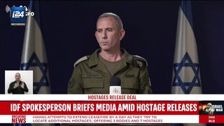 IDF spokesperson briefs media hostage releases