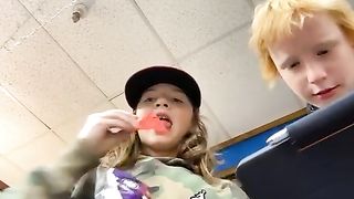 Eating chips
