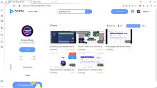 COS TV how to receive Gift Rewards crypto coins for videos on your channel