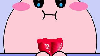 Kirby animation eating only Red food emoticon