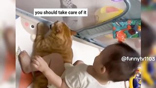 The healing moment between pets and children, I can still remember the big yellow dog in my childhood