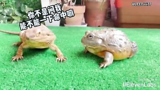 Animal World Funny English Voiceover Bullfrog I'm really steamed!