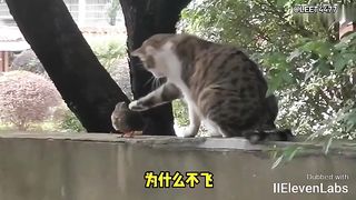 Animal World Funny English Voiceover Little bird Staying still – my last shred of dignity!
