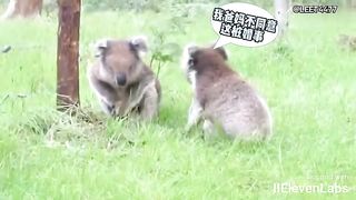 Animal World Funny English Voiceover The Love Story of Koalas!
