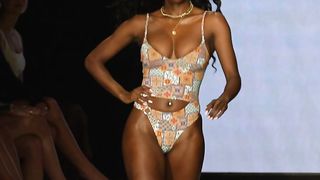 MODEL in 4k slow motion ｜ Paraiso Swim Week 2023 ｜ Whats her name？