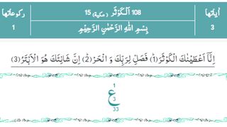 Al Kausar Surah # 108