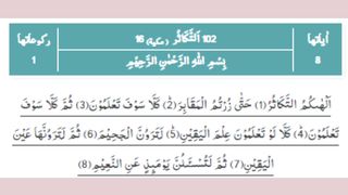 At Takasur Surah # 102
