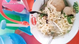 The meatballs are Indonesian
