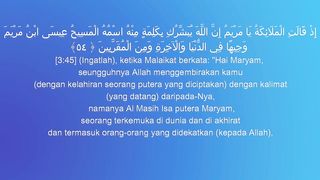 surah AL IMRAN 45~60 TENTANG ISA ALMASIH