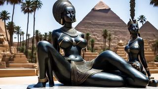 Art beautiful plaster stone status 6