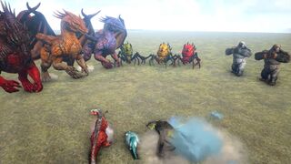ARK Battle - Variant Dinos VS The Island Bosses