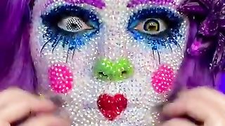 Mime Rhinestone Makeup Scratching ASMR