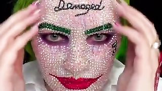 Joker Rhinestone Makeup Scratching ASMR