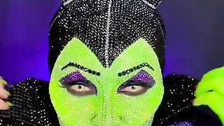 Rhinestone Maleficent Makeup ASMR