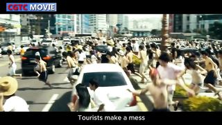 _CGTC Movie_ South Korean disaster movie, a 100-meter tsunami engulfed the city.