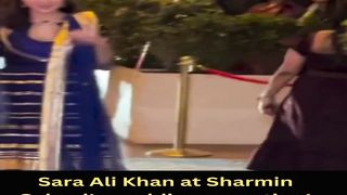 Sara Ali Khan at Sharmin Sehgal's wedding reception! #saraalikhan #short #shorts #trending #viral #bollywood #viralshorts